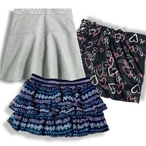 Girls set of 3 Skorts Skirts Shorts Size 6 & 7 Lands End, One Step, Kids Bundle